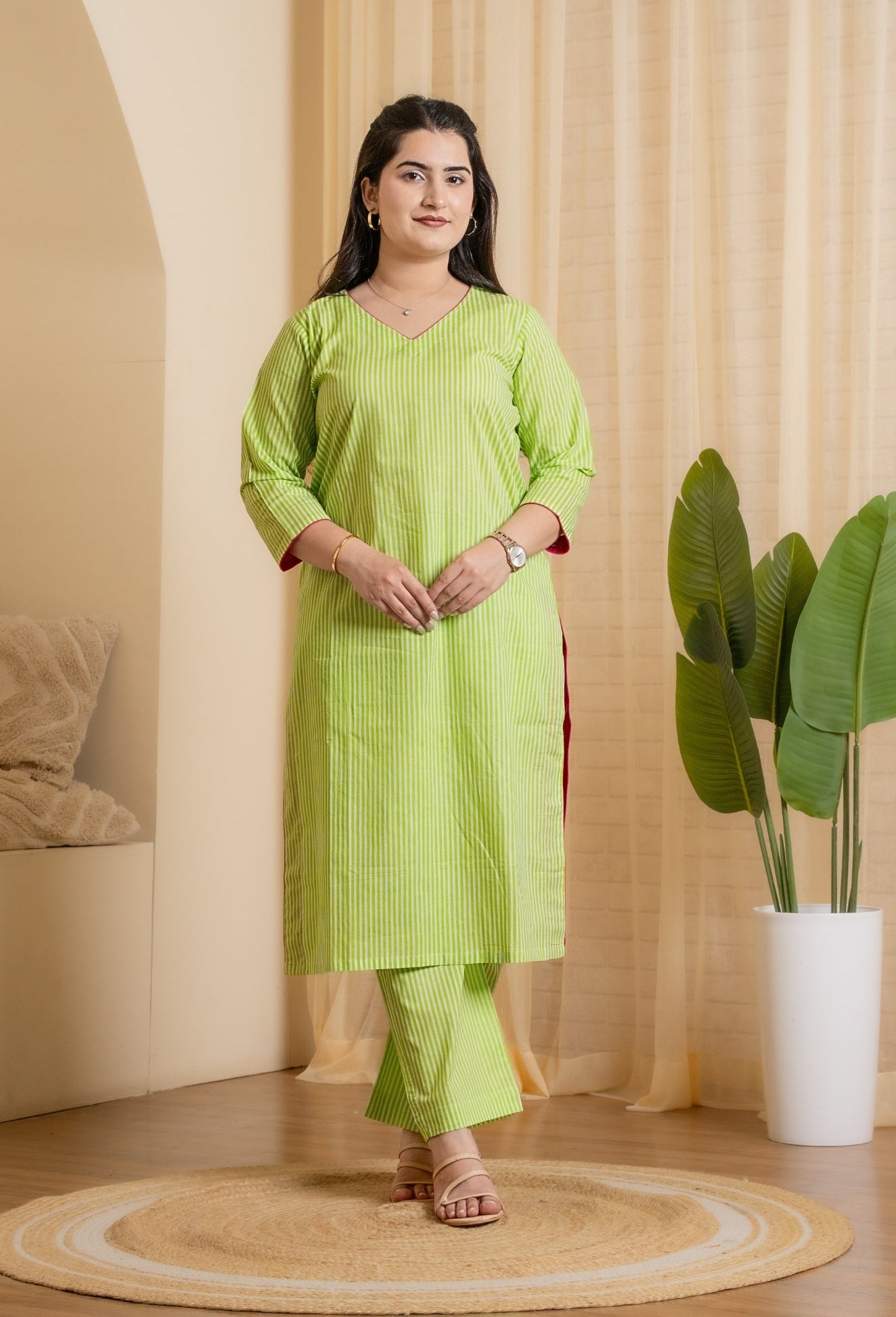 Ahana Hand Block Kurta set