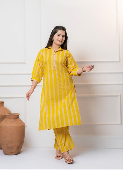 Lumira Hand  Block Kurta set