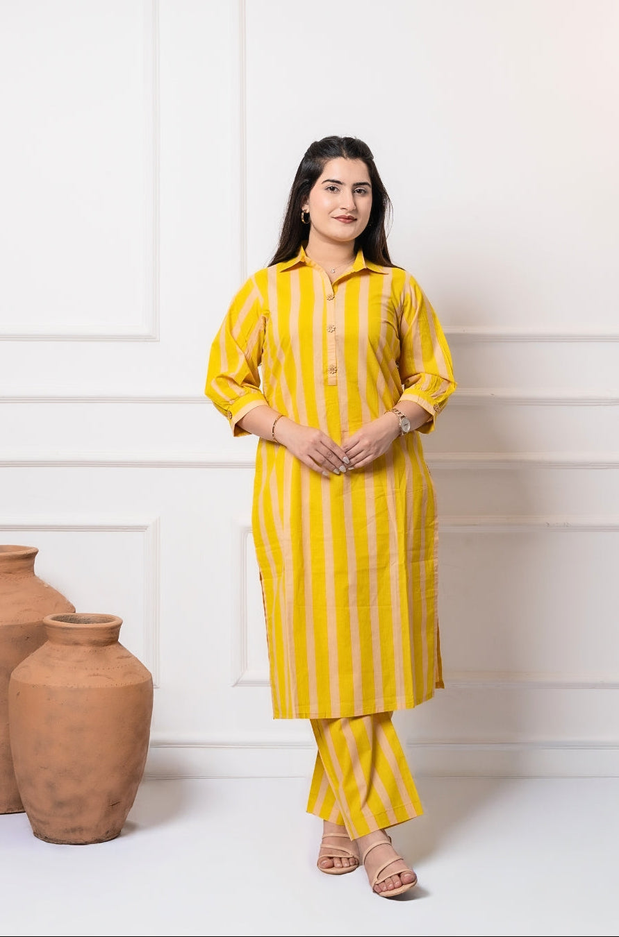 Lumira Hand  Block Kurta set