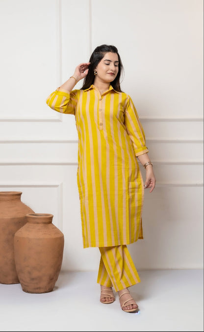 Lumira Hand  Block Kurta set